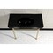 Fauceture VPB136K7ST Imperial Console Sink Basin W/Stainless Steel Leg, Blk/Brass VPB136K7ST - alternate 6